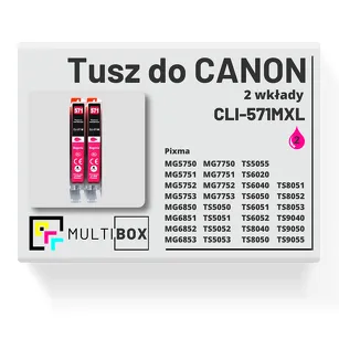 Tusz do CANON CLI-571MXL 2-pak magenta zamiennik Multibox