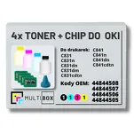 4-PAK Multibox Tonery + chipy do OKI C831 C841 4x10,0K - 2
