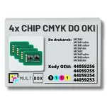 4-PAK Multibox zestaw Chipów CMYK do OKI MC861 MC862 XL 9,5K/3x10,0K - 2