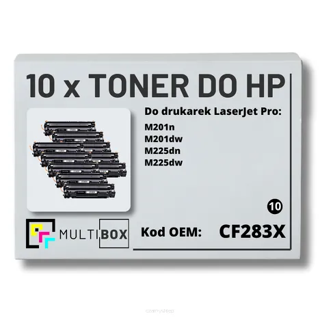 10-PAK Multibox Toner do HP CF283X 83X M201 M225 Zamiennik