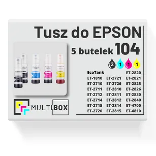 Tusz do EPSON 104 T00P6 T00P1 T00P2 T00P3 T00P4 5-pak cyan / magenta / yellow / black zamiennik Multibox