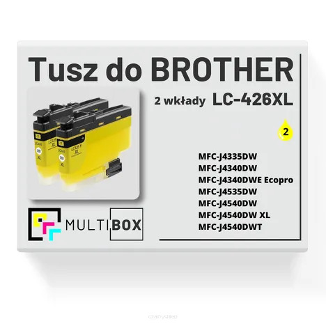 Tusz do BROTHER LC-426XLY 2-pak yellow zamiennik Multibox