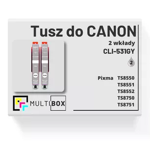 Tusz do CANON CLI531GY 2-pak grey zamiennik Multibox