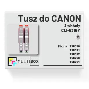 2-PAK Multibox Tusz do CANON CLI531GY grey zamiennik