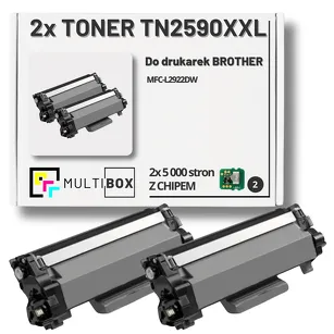 2-PAK Multibox Toner do BROTHER TN2590XXL zamiennik Z CHIPEM