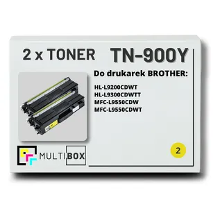 2-PAK Multibox Toner do BROTHER TN900Y Yellow zamiennik