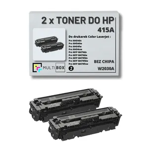 2-PAK Multibox Toner do HP 415A BLACK W2030A zamiennik BEZ CHIPA