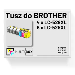 10-pak Tusz do BROTHER LC-529XL LC-525XL Multibox