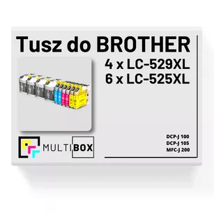 10-pak Tusz do BROTHER LC529XL LC525XL Multibox