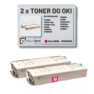 Toner do OKI C5800 C5900 43324422 2-pak magenta zamiennik Multibox