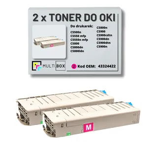 2-PAK Multibox Toner do OKI C5800 C5900 43324422 magenta zamiennik