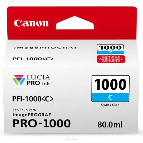 Canon Tusz PFI1000C 0547C001 oryginalny cyan