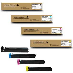 4 X Toner do MINOLTA TN711 CMYK Bizhub C654 C754 Zamiennik