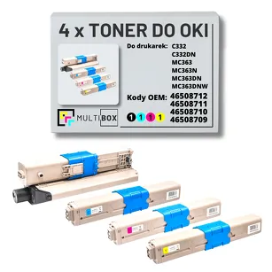 4-PAK Multibox Toner do OKI C332 MC363 black/cyan/magenta/yellow zamiennik