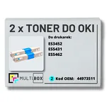 2-PAK Multibox Toner do OKI ES3452 ES5431 ES5462 44973511 cyan zamiennik - 2