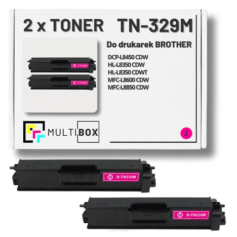 2-PAK Multibox Toner do BROTHER TN329M Magenta zamiennik