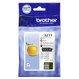 BROTHER tusz LC-3211VALDR oryginalny 4-pak CMYK 4x200 stron