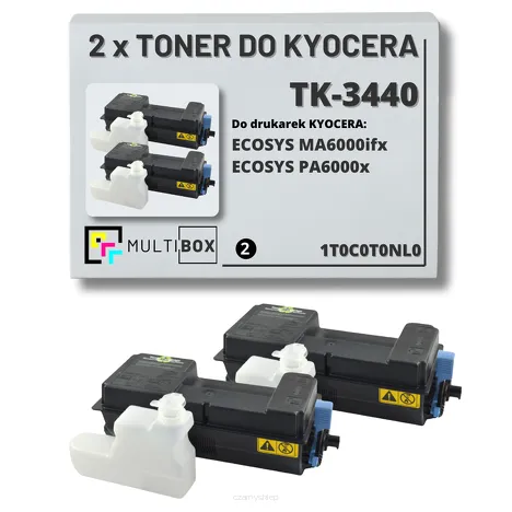 2-pak Toner do KYOCERA TK-3440 1T0C0T0NL0 ECOSYS MA6000ifx PA6000x 2x40.0K Multibox zamiennik