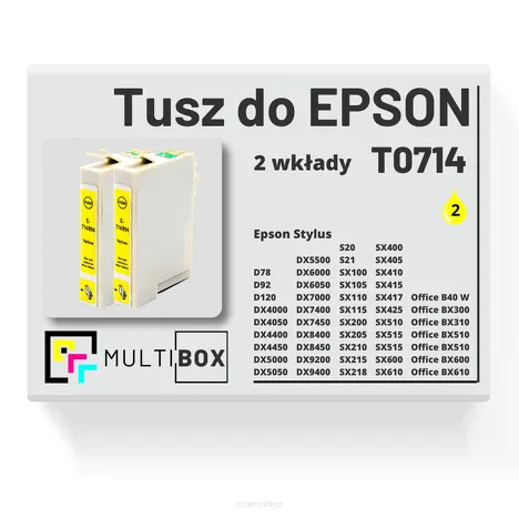 Tusz do EPSON T0714 C13T07144011 2-pak yellow zamiennik Multibox