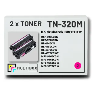 Toner do BROTHER TN-320M 2-pak Magenta Multibox zamiennik