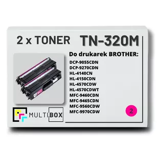 Toner do BROTHER TN320M 2-pak Magenta Multibox zamiennik