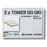 3-PAK Multibox Toner do OKI ES7411 44318620 black zamiennik - 2