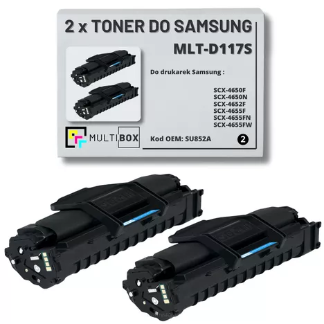 2-pak Toner do SAMSUNG SCX4650 SCX4655 MLT-D117S SU852A 2.5K Multibox Zamiennik