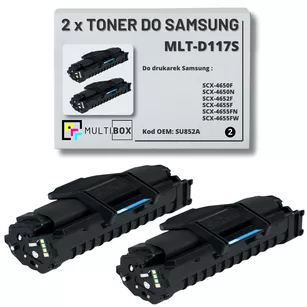 2-pak Toner do SAMSUNG SCX4650 SCX4655 MLTD117S SU852A 2.5K Multibox Zamiennik