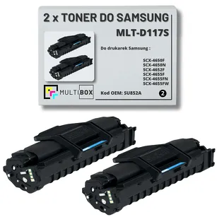 2-PAK Multibox Toner do SAMSUNG SCX4650 SCX4655 MLTD117S SU852A 2.5K Zamiennik