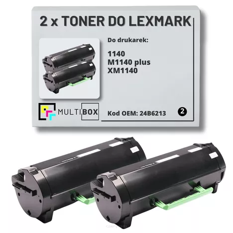 2-pak Toner do LEXMARK M1140 XM1140 24B6213 2x10.0K Multibox zamiennik