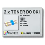 2-PAK Multibox Toner do OKI C301 C321 MC332 MC342 44973533 yellow zamiennik - 2