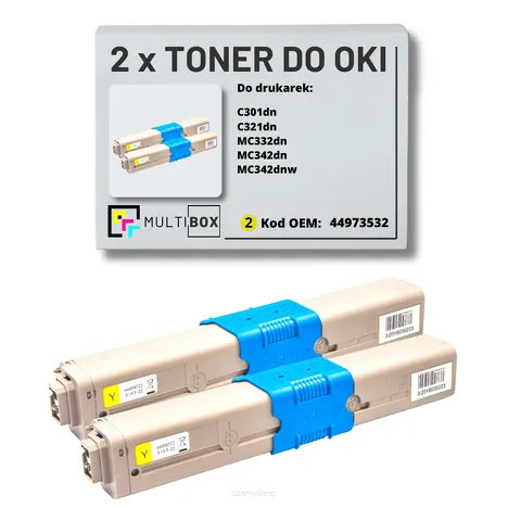 2-PAK Multibox Toner do OKI C301 C321 MC332 MC342 44973533 yellow zamiennik
