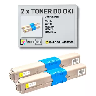 Toner do OKI C301 C321 MC332 MC342 44973533 2-pak yellow zamiennik Multibox