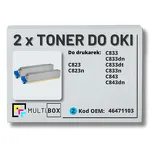 2-PAK Multibox Toner do OKI C823 C833 C843 46471103 cyan zamiennik - 2
