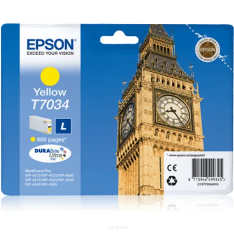 EOL Epson tusz T7034 L C13T70344010 oryginalny yellow