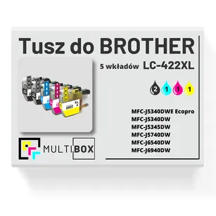 Tusz do BROTHER LC-422XL 5-pak cyan / magenta / yellow / black zamiennik Multibox