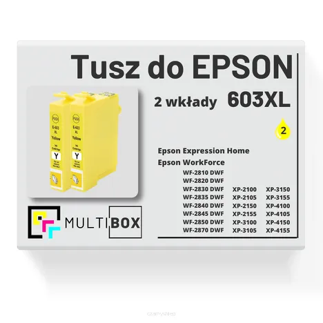 2-PAK Multibox Tusz do Epson 603XL T03A4 C13T03A44010 yellow zamiennik