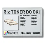 3-PAK Multibox Toner do OKI MC760 MC770 MC780 45396304 black zamiennik - 2
