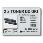 2-PAK Multibox Toner do OKI B410 B420 B430 B440 MB460 MB470 MB480 43979102 zamiennik - 2