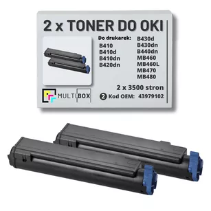 Toner do OKI B410 B420 B430 B440 MB460 MB470 MB480 43979102 2-pak zamiennik Multibox