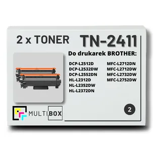 2-PAK Multibox Toner do BROTHER TN2411 zamiennik