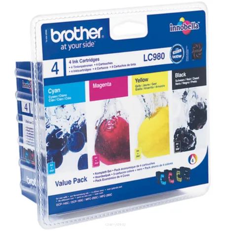 BROTHER tusz LC-980VALBP oryginalny 4-pak CMYK 300 + 3x260 stron