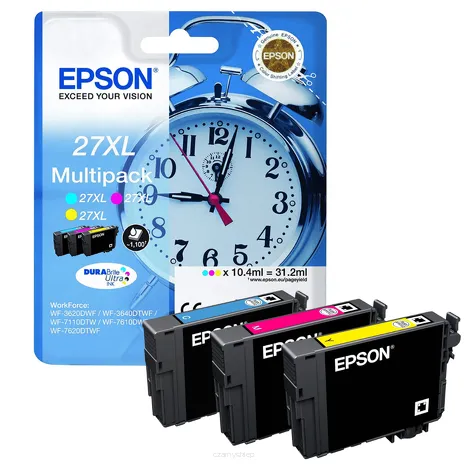 Epson tusz 27XL T2715 C13T27154012 3-pak oryginalny cyan / magenta / yellow