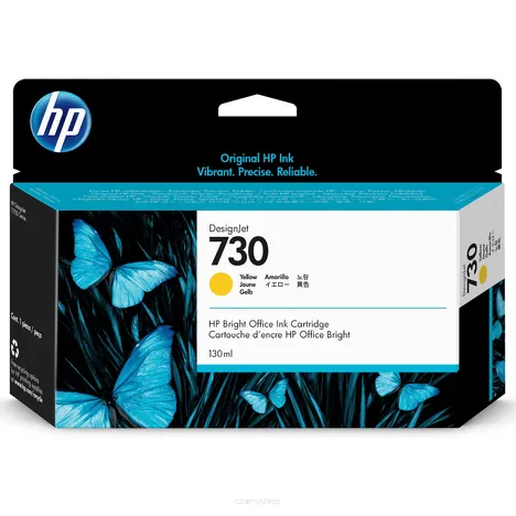 HP 730 tusz P2V64A oryginalny yellow 