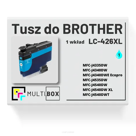 Tusz do BROTHER LC-426XLC cyan zamiennik Multibox