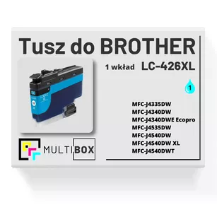 Tusz do BROTHER LC426XLC cyan zamiennik Multibox