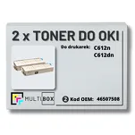 2-PAK Multibox Toner do OKI C612 46507508 black zamiennik - 2