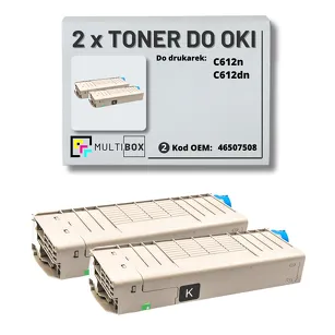 2-PAK Multibox Toner do OKI C612 46507508 black zamiennik