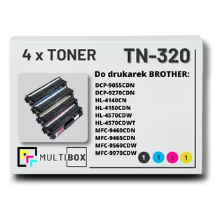 Toner do BROTHER TN320 4-pak CMYK Multibox zamiennik