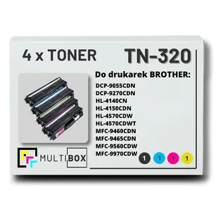 4-PAK Multibox Toner do BROTHER TN320 CMYK zamiennik